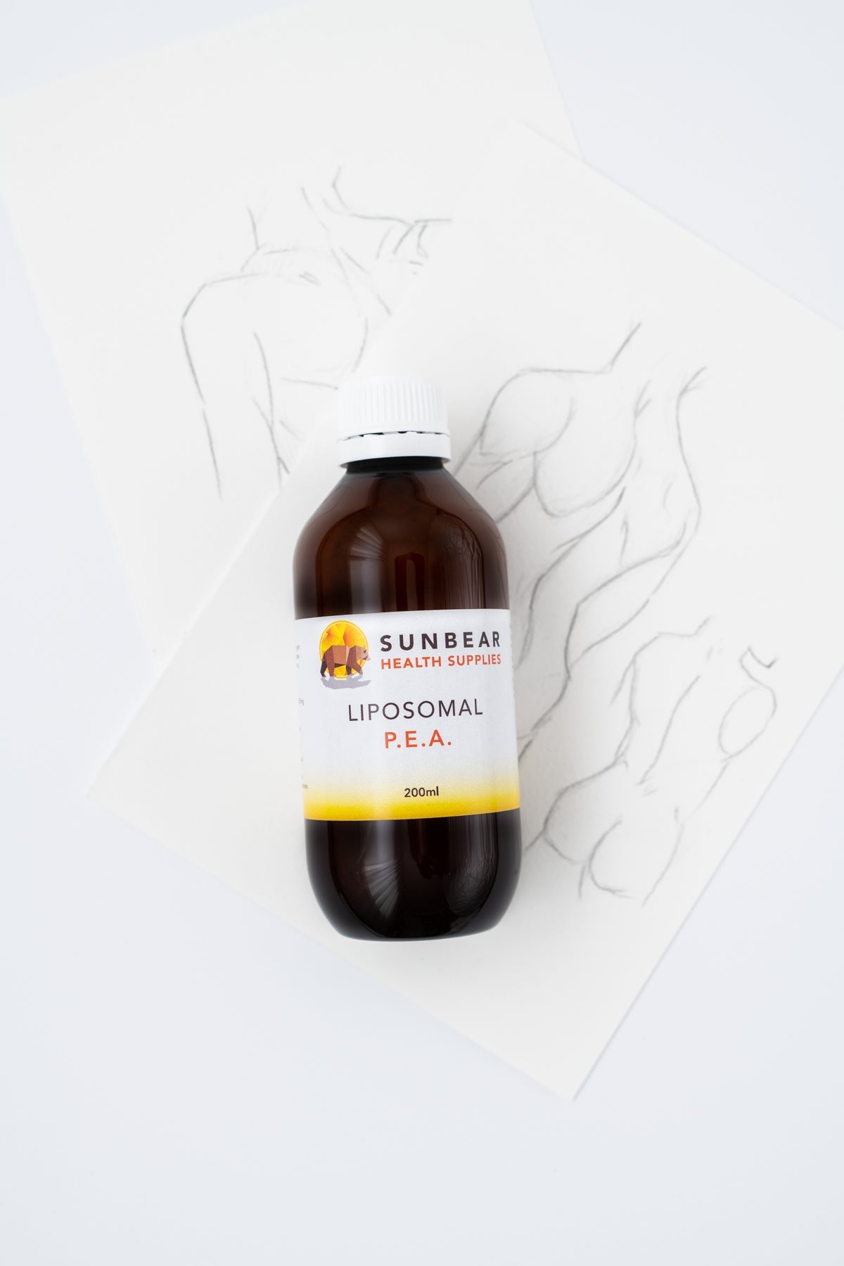 Lipo PEA (Palmitoylethanolamide) 200ml + Liposomal Curcumin 200ml-Sunbear Health